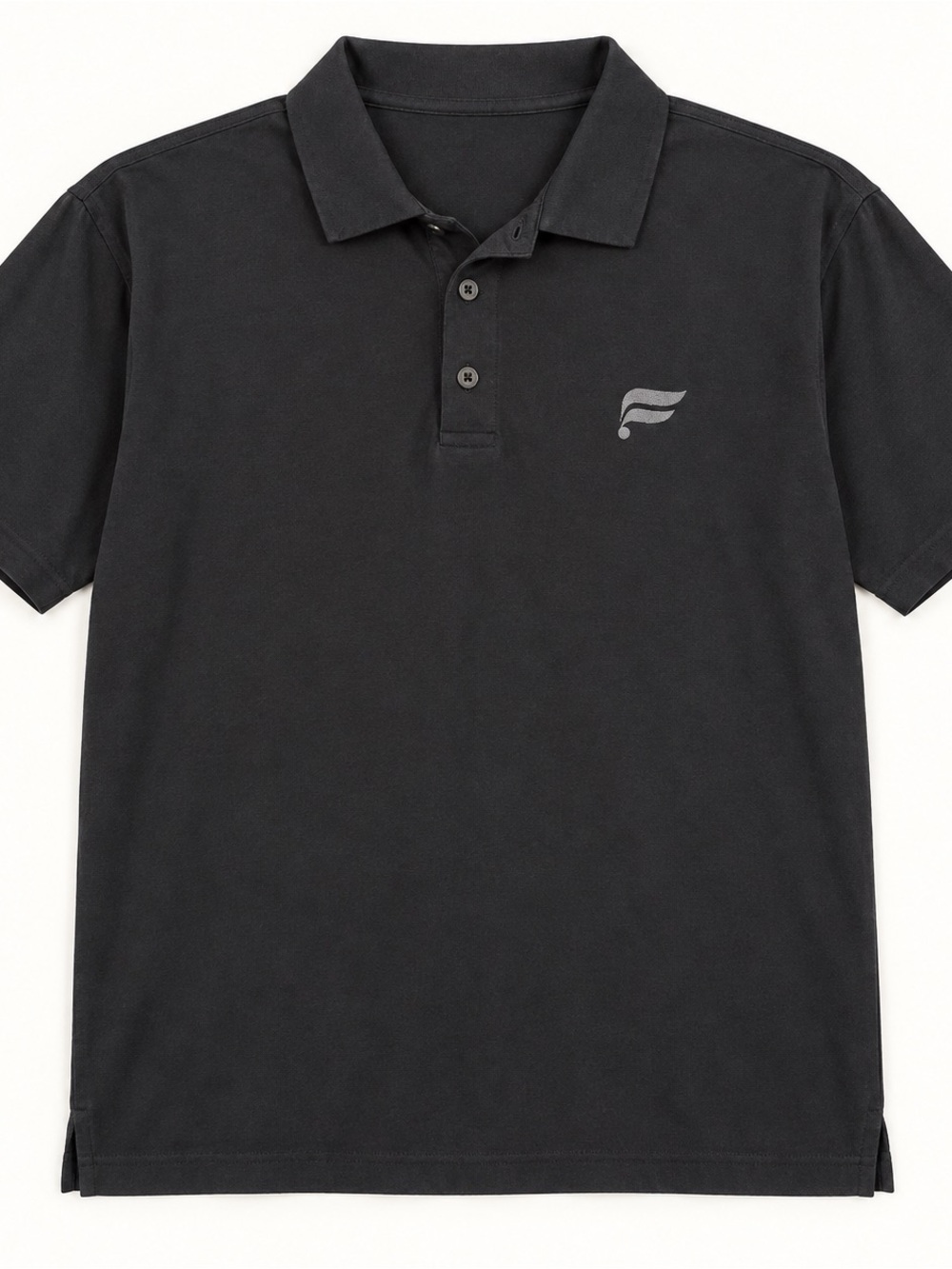 Fabletics Cotton Men's Black Short-Sleeve Polo Shirt
